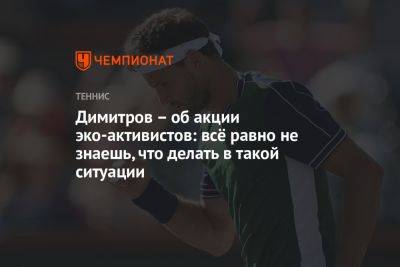 Григор Димитров - Димитров — об акции экоактивистов: всё равно не знаешь, что делать в такой ситуации - championat.com - Япония - Болгария