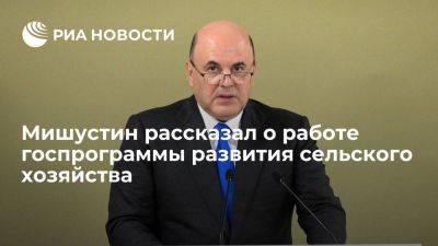 Михаил Мишустин - Мишустин: правительство подготовило доклад о госпрограмме развития сельского хозяйства - smartmoney.one - Россия