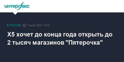 Х5 хочет до конца года открыть до 2 тысяч магазинов "Пятерочка" - smartmoney.one - Москва - Россия