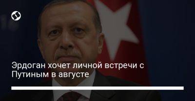 Владимир Путин - Реджеп Эрдоган - Эрдоган хочет личной встречи с Путиным в августе - liga.net - Россия - Украина - Турция - Анкара