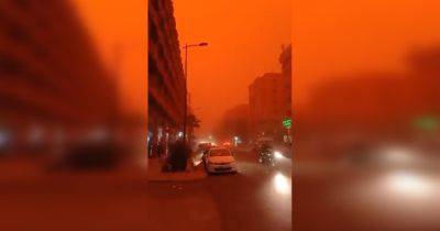 Небо стало красным: Марокко накрыла сильная песчаная буря, есть жертвы (видео) - focus.ua - Украина - Марокко - шт.Северная Каролина