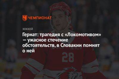 Гернат: трагедия с «Локомотивом» — ужасное стечение обстоятельств, в Словакии помнят о ней - championat.com - Россия - Швейцария - Словакия