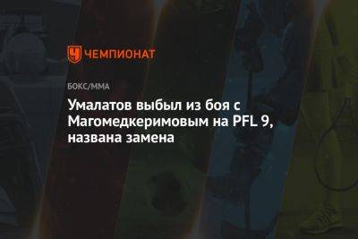 Умалатов выбыл из боя с Магомедкеримовым на PFL 9, названа замена - championat.com - Россия - США - Германия - Нью-Йорк