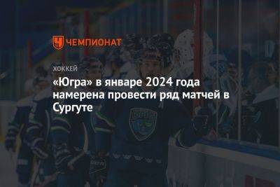 «Югра» в январе 2024 года намерена провести ряд матчей в Сургуте - championat.com - Ханты-Мансийск - Сургут - Югра - Норильск