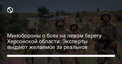 Анна Маляр - Минобороны о боях на левом берегу Херсонской области: Эксперты выдают желаемое за реальное - liga.net - Украина - Херсонская обл.