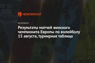 Результаты матчей женского чемпионата Европы по волейболу 15 августа, турнирная таблица - championat.com - Бельгия - Италия - Германия - Румыния - Эстония - Брюссель - Таллин