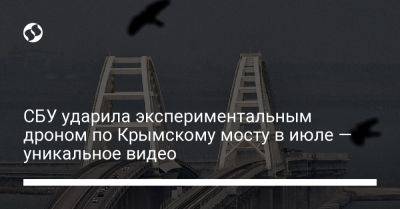 Василий Малюк - СБУ ударила экспериментальным дроном по Крымскому мосту в июле — уникальное видео - liga.net - Украина