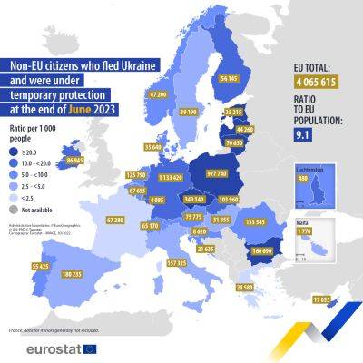 Более 45 тысяч человек за месяц. Где в ЕС растет число украинских беженцев - objectiv.tv - Украина - Италия - Германия - Эстония - Польша - Литва - Болгария - Чехия - Ирландия - Ес