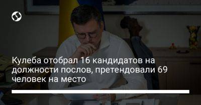 Владимир Зеленский - Дмитрий Кулеба - Кулеба отобрал 16 кандидатов на должности послов, претендовали 69 человек на место - liga.net - Украина