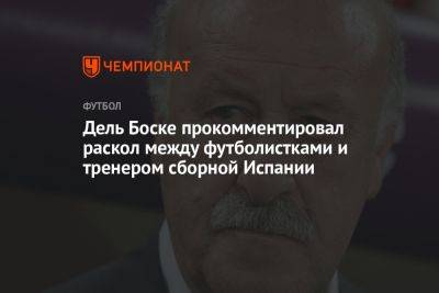 Дель Боске прокомментировал раскол между футболистками и тренером сборной Испании - championat.com - Англия - Испания