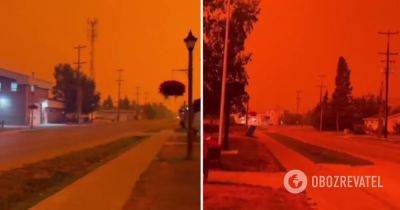 Лесные пожары в Канаде – кроваво-красное небо Канады – видео - obozrevatel.com - Техас - Нью-Йорк - Канада - USA