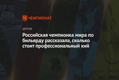 Михаил Чесалин - Российская чемпионка мира по бильярду рассказала, сколько стоит профессиональный кий - championat.com