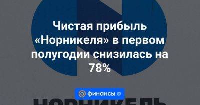 Чистая прибыль «Норникеля» в первом полугодии снизилась на 78% - smartmoney.one