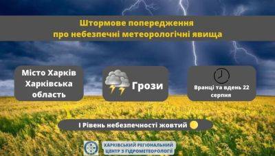 На Харьковщине во вторник – грозы: синоптики предупреждают об опасности - objectiv.tv - Харьковская обл. - Харьков