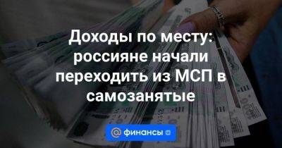 Доходы по месту: россияне начали переходить из МСП в самозанятые - smartmoney.one