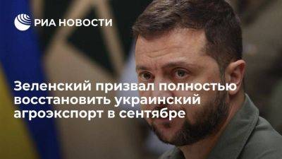 Владимир Зеленский - Зеленский призвал ЕК полностью восстановить украинский агроэкспорт с 15 сентября - smartmoney.one - Украина - Румыния - Венгрия - Польша - Болгария - Ляйен - Словакия - деревня Ляен