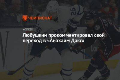 Илья Любушкин - Любушкин прокомментировал свой переход в «Анахайм Дакс» - championat.com