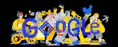 З Днем Незалежності! Google прикрасив головну сторінку святковим дудлом, який намалювала київська художниця Поліна Дорошенко - itc.ua - Украина - місто Мариуполь