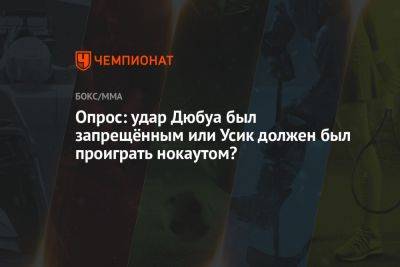 Александр Усик - Энтони Джошуа - Джон Джойс - Даниэль Дюбуа - Опрос: удар Дюбуа был запрещённым или Усик должен был проиграть нокаутом? - championat.com - Англия - Польша