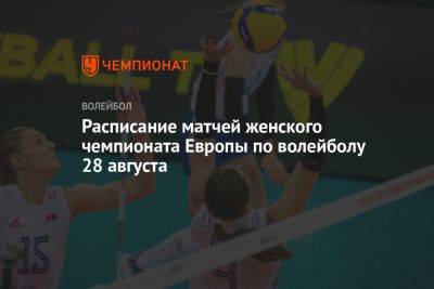 Расписание матчей женского чемпионата Европы по волейболу 28 августа - championat.com - Украина - Бельгия - Италия - Германия - Эстония - Швеция - Чехия - Сербия