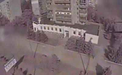 В Энергодаре взрыв в штабе Росгвардии - видео удара дрона - apostrophe.ua - Украина - Запорожская обл.