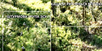 Оккупанты не заметили бойцов ВСУ, пройдя всего в паре метров от них, и жестко за это поплатились — видео - nv.ua - Россия - Украина