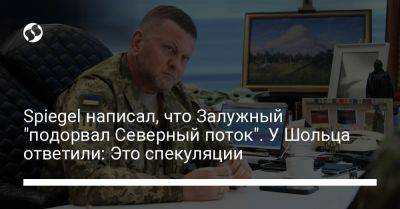 Алексей Резников - Валерий Залужный - Spiegel написал, что Залужный "подорвал Северный поток". У Шольца ответили: Это спекуляции - liga.net - Украина - Германия