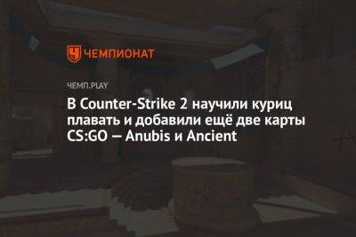 В Counter-Strike 2 научили куриц плавать и добавили ещё две карты CS:GO — Anubis и Ancient - championat.com
