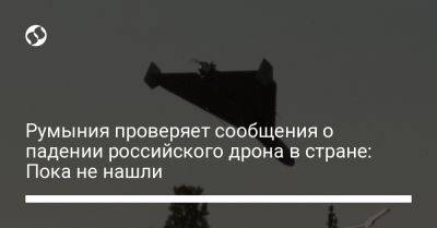 Румыния проверяет сообщения о падении российского дрона в стране: Пока не нашли - liga.net - Россия - Украина - Румыния - Измаил - Reuters