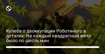 Дмитрий Кулеба - Кулеба о деоккупации Роботиного в деталях: На каждый квадратный метр было по шесть мин - liga.net - Украина - Франция