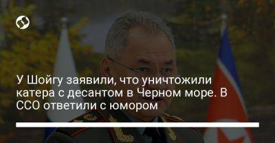 У Шойгу заявили, что уничтожили катера с десантом в Черном море. В ССО ответили с юмором - liga.net - Россия - Украина - Крым