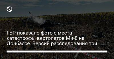 ГБР показало фото с места катастрофы вертолетов Ми-8 на Донбассе. Версий расследования три - liga.net - Украина