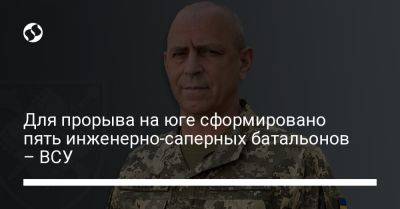 Для прорыва на юге сформировано пять инженерно-саперных батальонов – ВСУ - liga.net - Украина - Харьковская обл. - Николаевская обл. - Херсонская обл.