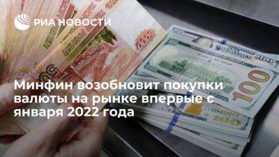 Дмитрий Полевой - Минфин России 7 августа возобновит покупки валюты на рынке впервые с января 2022 года - smartmoney.one - Россия