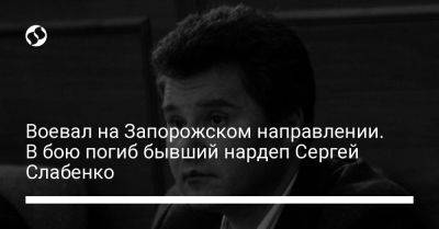 Воевал на Запорожском направлении. В бою погиб бывший нардеп Сергей Слабенко - liga.net - Украина