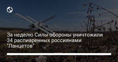 Анна Маляр - За неделю Силы обороны уничтожили 34 распиаренных россиянами "Ланцетов" - liga.net - Россия - Украина