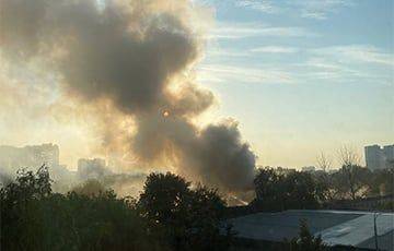 Сергей Собянин - В Москве вспыхнул сильный пожар после атаки беспилотников - charter97.org - Москва - Белоруссия