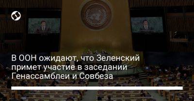 Владимир Зеленский - В ООН ожидают, что Зеленский примет участие в заседании Генассамблеи и Совбеза - liga.net - Россия - Украина - Албания