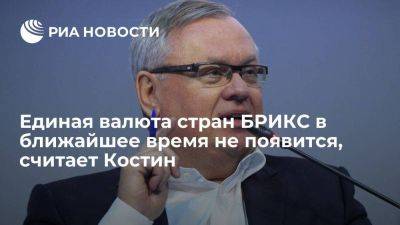 Андрей Костин - Костин считает, что единой валюты стран БРИКС в ближайшее время не будет - smartmoney.one - Россия - Китай - Индия