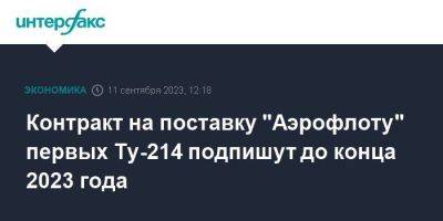 Денис Мантуров - Контракт на поставку "Аэрофлоту" первых Ту-214 подпишут до конца 2023 года - smartmoney.one - Москва - Россия