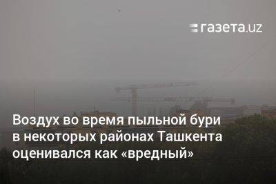 Мира Городов - Воздух во время пыльной бури в некоторых районах Ташкента оценивался как «вредный» - gazeta.uz - Узбекистан - Ташкент