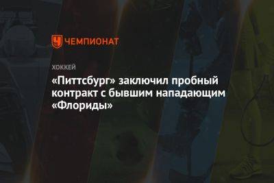 «Питтсбург» заключил пробный контракт с бывшим нападающим «Флориды» - championat.com - шт.Флорида - Оттава