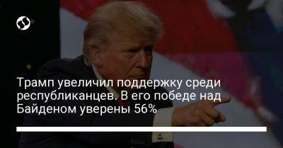 Дональд Трамп - Трамп увеличил поддержку среди республиканцев. В его победе над Байденом уверены 56% - liga.net - США - Украина