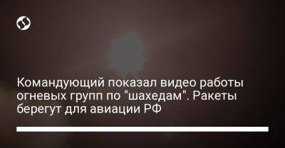 Николай Олещук - Командующий показал видео работы огневых групп по "шахедам". Ракеты берегут для авиации РФ - liga.net - Россия - Украина - Одесская обл.