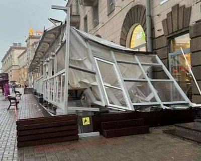 На проспекте в центре Минска обрушилась летняя терраса кафе - udf.by - Дамаск - Минск