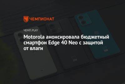Motorola анонсировала бюджетный смартфон Edge 40 Neo с защитой от влаги - championat.com