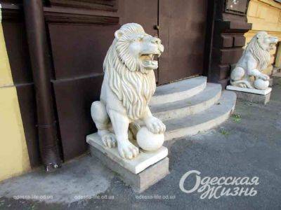 На одесской улице появились два белых льва | Новости Одессы - odessa-life.od.ua - Украина - Одесса