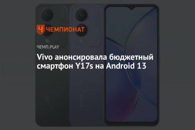 Vivo анонсировала бюджетный смартфон Y17s на Android 13 - championat.com - Китай