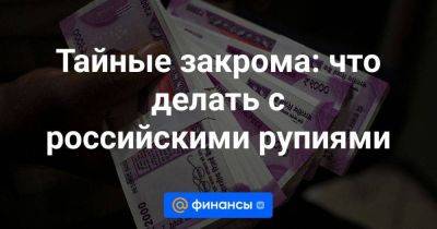 Сергей Лавров - Тайные закрома: что делать с российскими рупиями - smartmoney.one - Россия - Индия