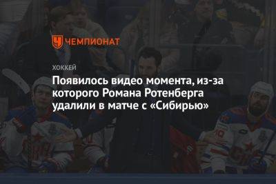 Роман Ротенберг - Появилось видео момента, из-за которого Романа Ротенберга удалили в матче с «Сибирью» - championat.com